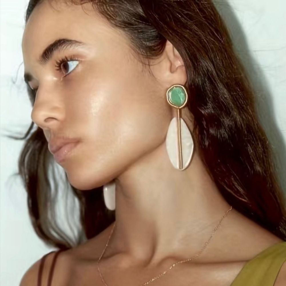 NWT ZARA Colorful Stone Earrings